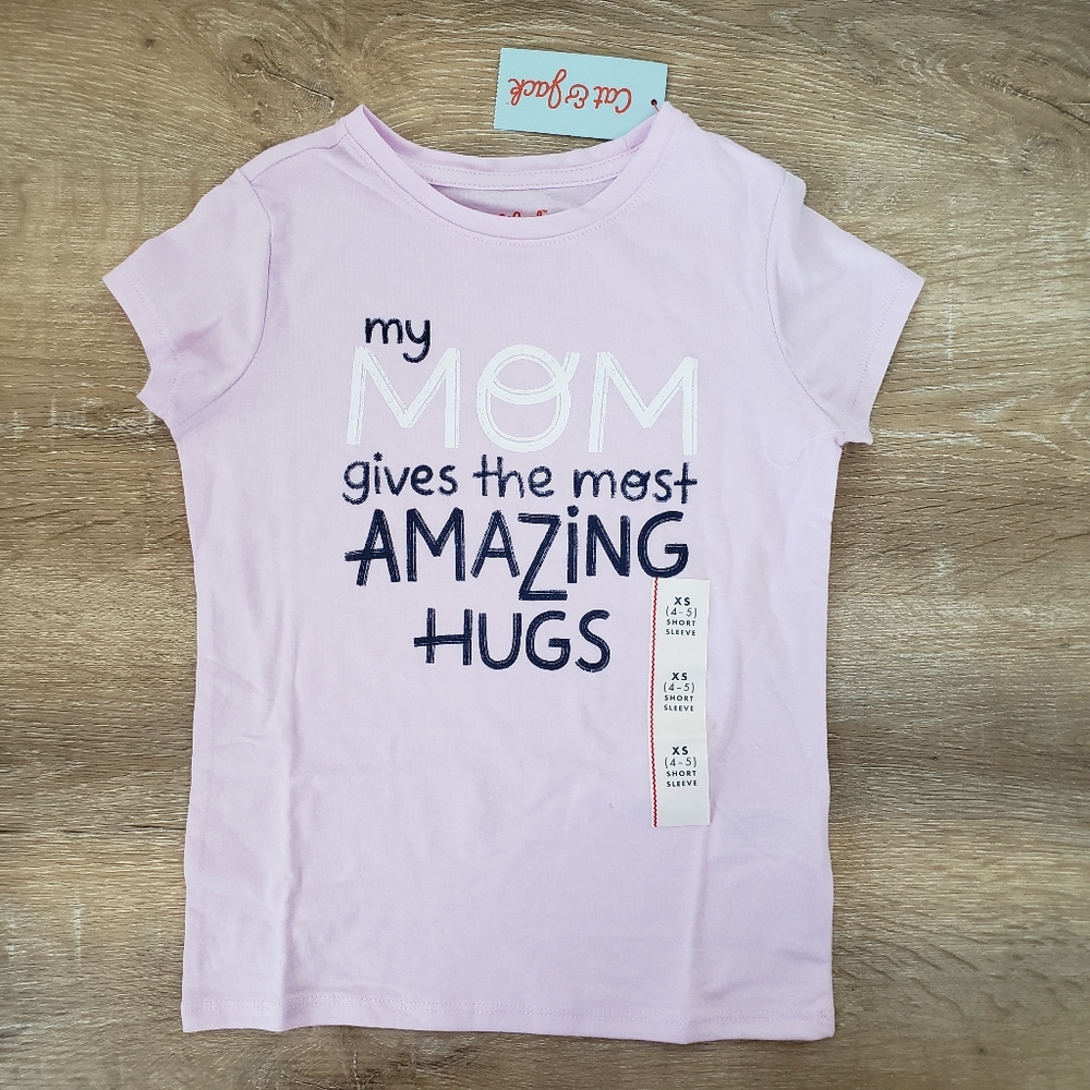 Girls Purple Short Sleeve Graphic Tee